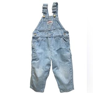vintage oshkosh baby overalls USA Made Genuine Article Snap Legs 3T Denim Jean